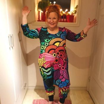 Jumpsuit med 3/4 ärm valfritt tyg