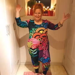 Jumpsuit med 3/4 ärm valfritt tyg