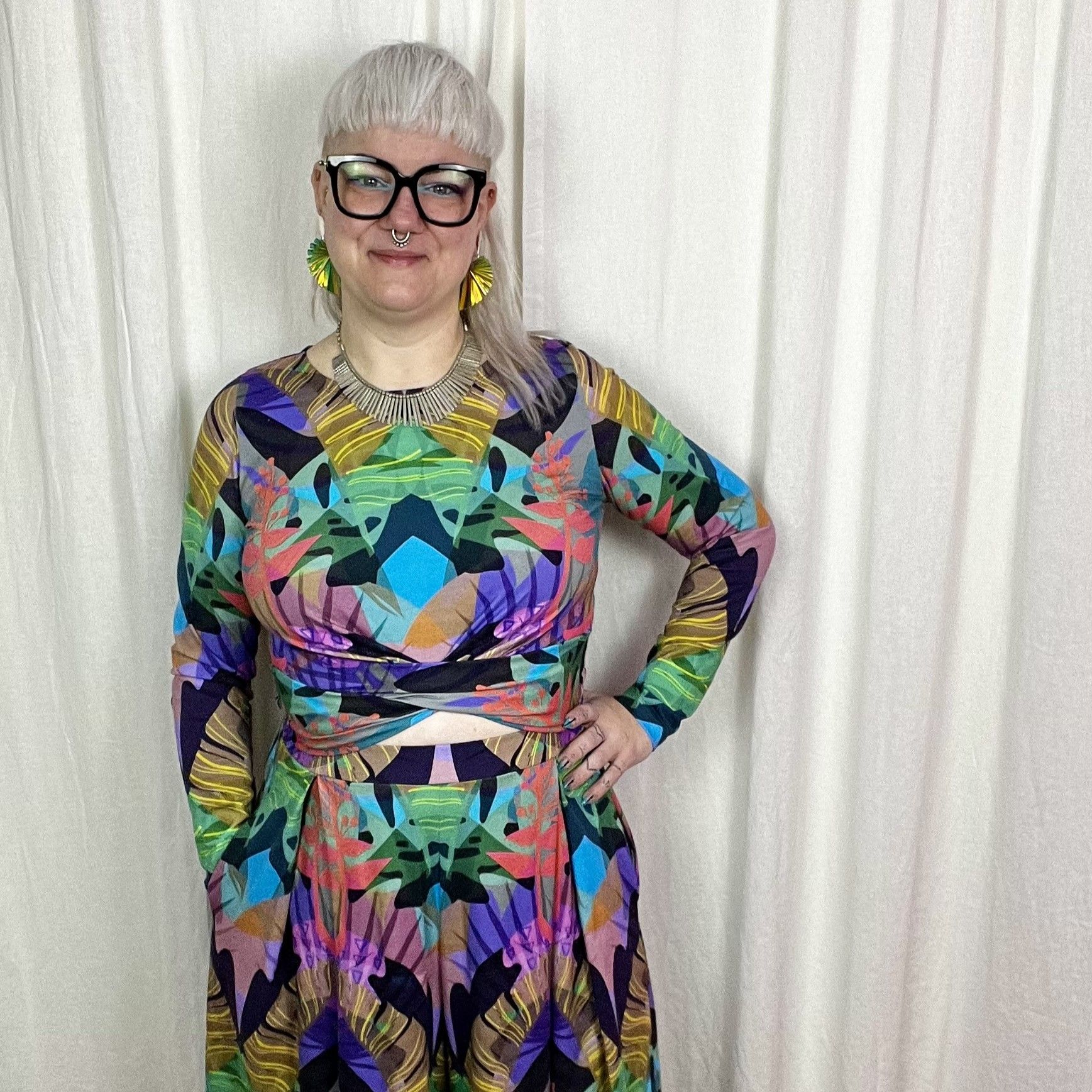 Twisted crop top valfritt tyg