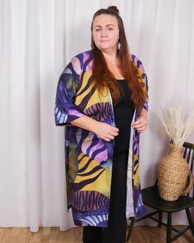 Kaftan med slitsar Valfritt tyg