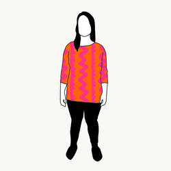 ZigZag Orange/Pink Boxy Top & Boxy Crop