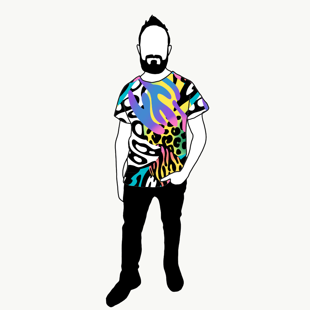 T-shirt Herr Crazy Print