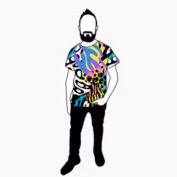 T-shirt Herr Crazy Print