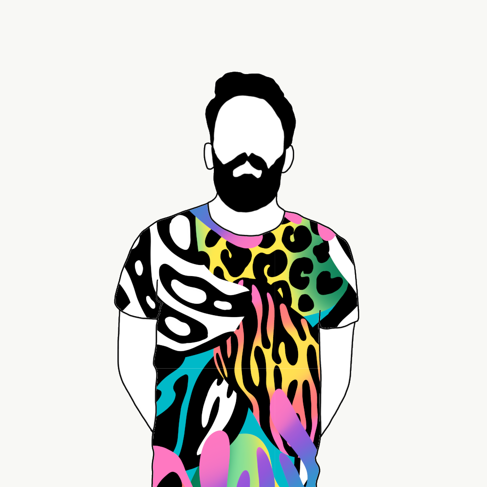 T-shirt Herr Crazy Print