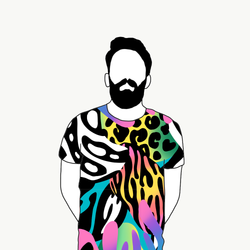T-shirt Herr Crazy Print