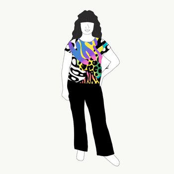 Crazy Print  T-shirt
