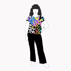 Crazy Print  T-shirt