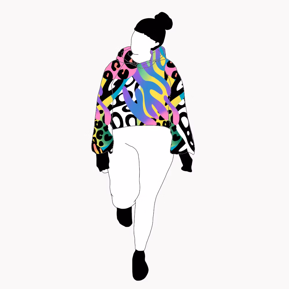 Crazy Print Crop top deluxe