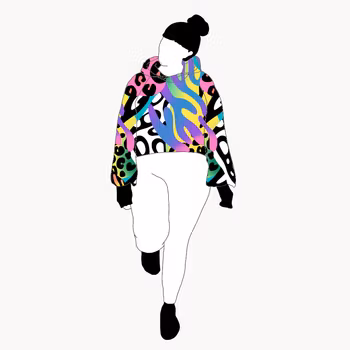 Crazy Print Crop top deluxe