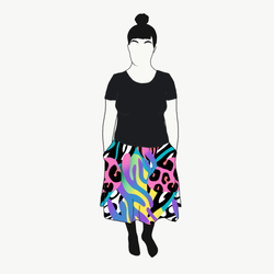 Crazy Print Kjol