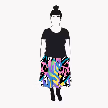 Crazy Print Kjol