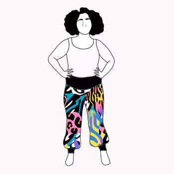 Crazy Print Yogabyxa