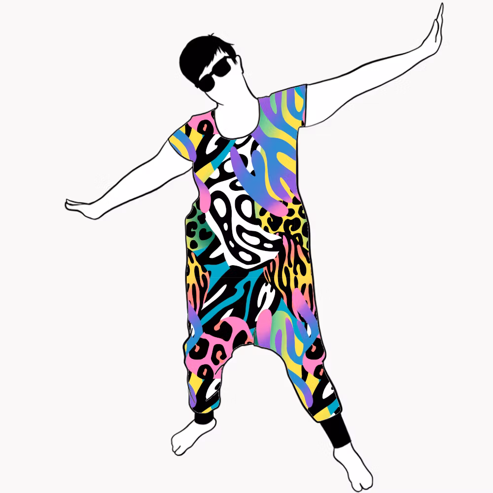 Crazy Print Jumpsuit (alla ärmlängder)