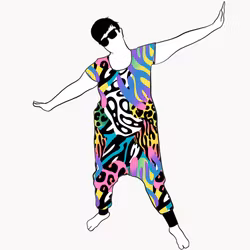 Crazy Print Jumpsuit (alla ärmlängder)