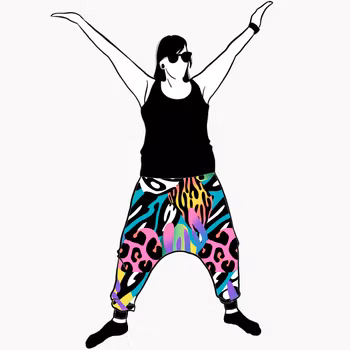 Crazy Print Haremsbyxor