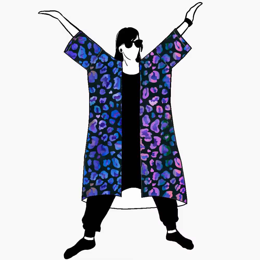 Electric Leo Jersey kimono