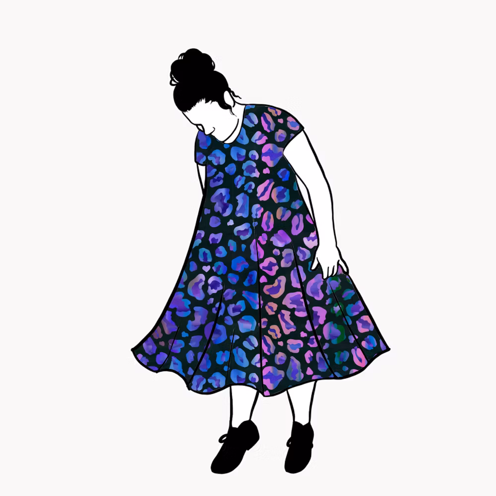 Electric Leo Groove dress
