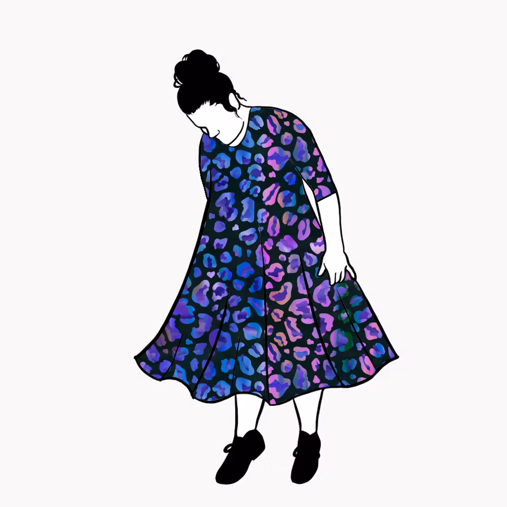 Electric Leo Groove dress