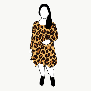 Flow Dress Big Leo Brown