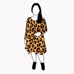 Flow Dress Big Leo Brown
