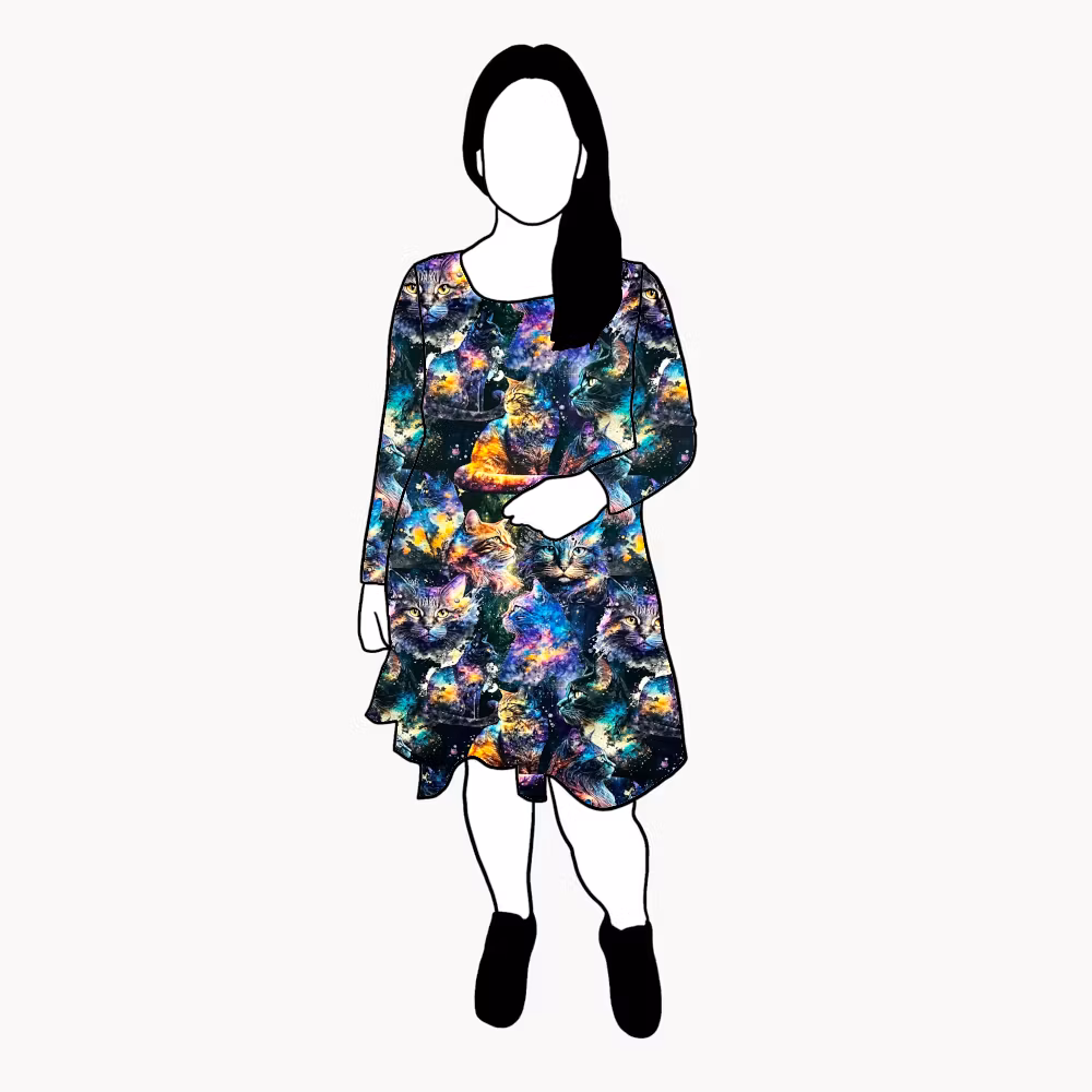Flow Dress Cosmic Cats