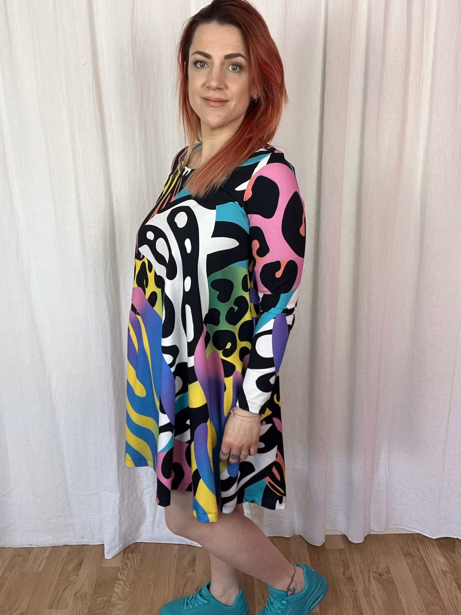 Flow Dress Crazy Print