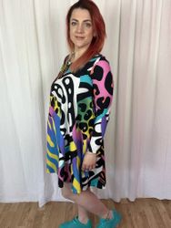 Flow Dress Crazy Print