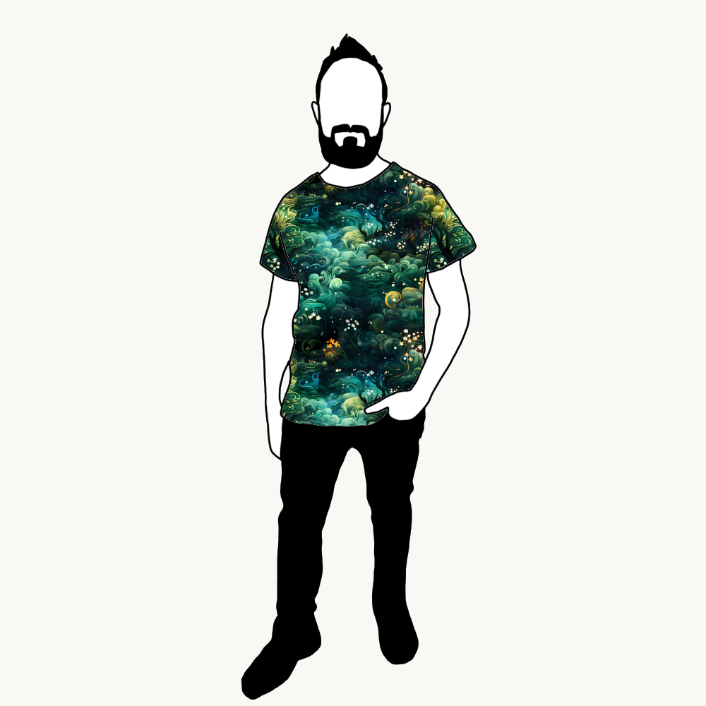 T-shirt Herr Green Swirl