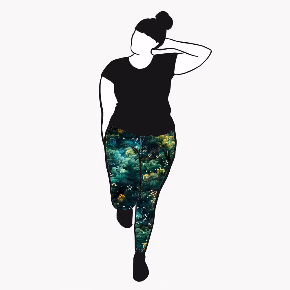 Green Swirl Leggings