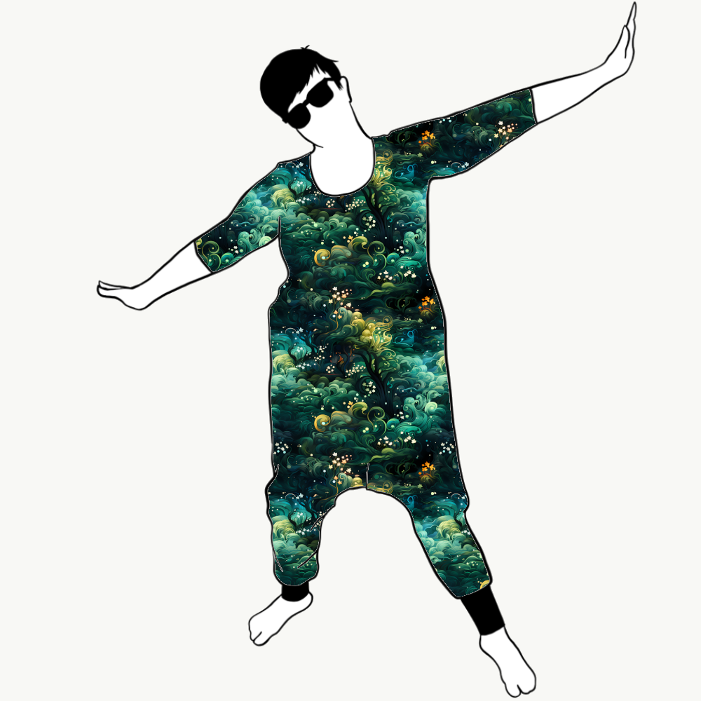 Green Swirl Jumpsuit (alla ärmlängder)