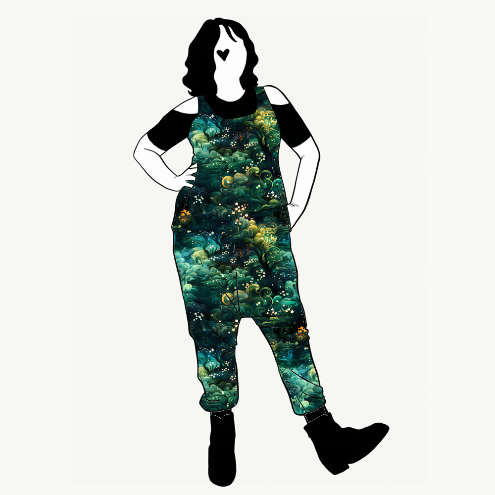 Green Swirl Jumpsuit (alla ärmlängder)
