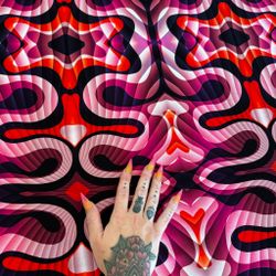 Pink Delight Kaftan med knytband