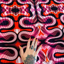 Pink Delight Kaftan med knytband