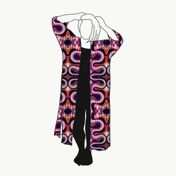 Pink Delight Kaftan med slitsar