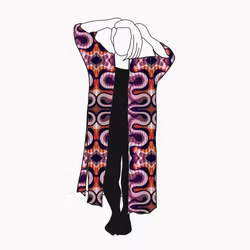 Pink Delight Kaftan med slitsar