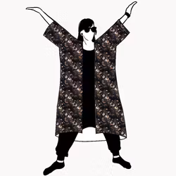 Luminated Garden Jersey kimono