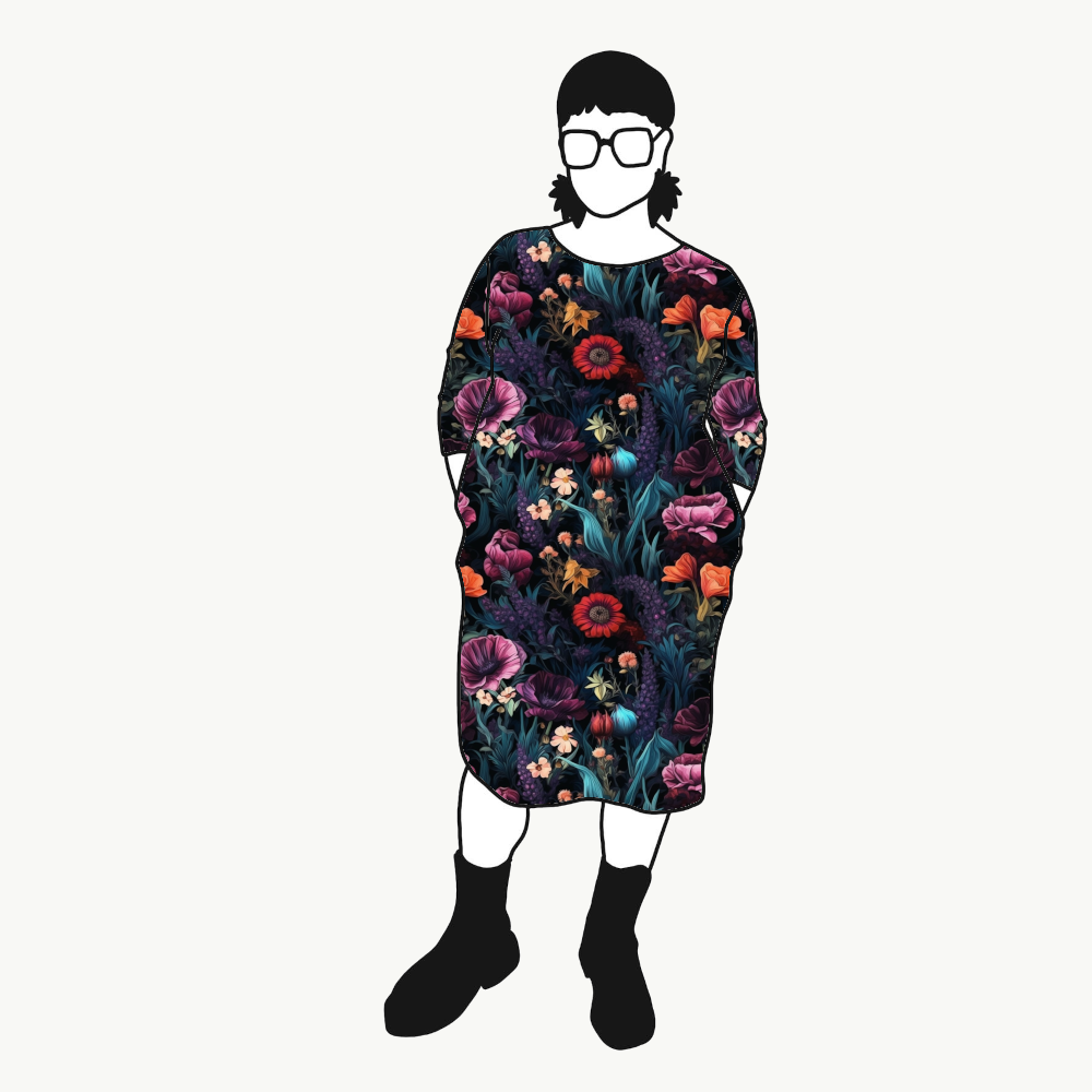 Moody floral Boxtunika