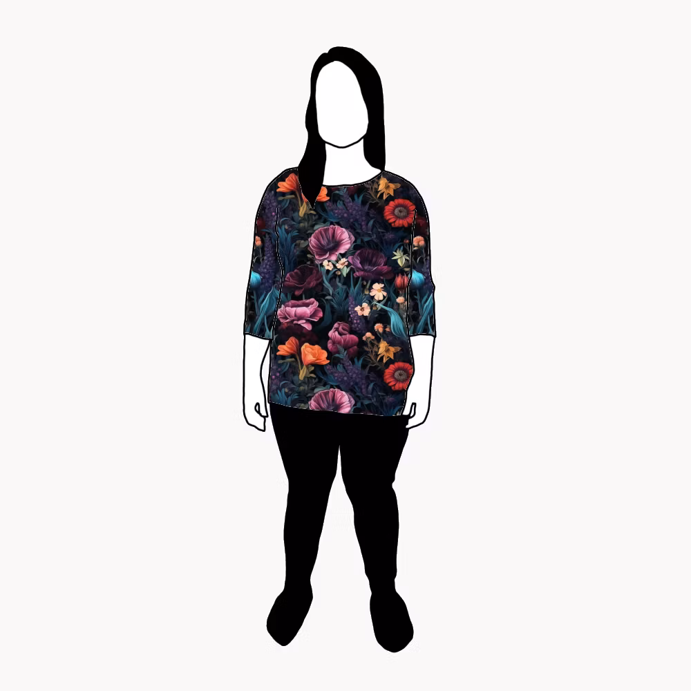 Moody floral Boxy Top & Boxy Crop
