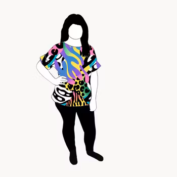 Oversized T-shirt Crazy Print