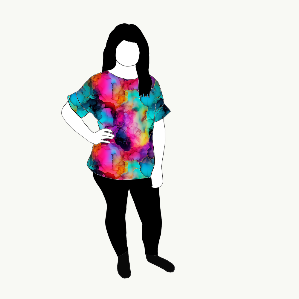Oversized T-shirt Abstract Ink