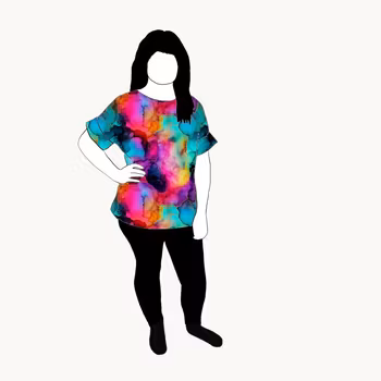 Oversized T-shirt Abstract Ink