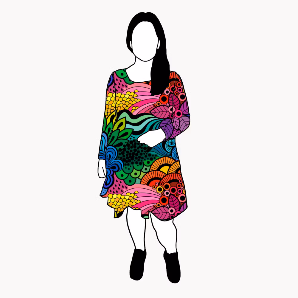 Groovy Rainbow Flow Dress