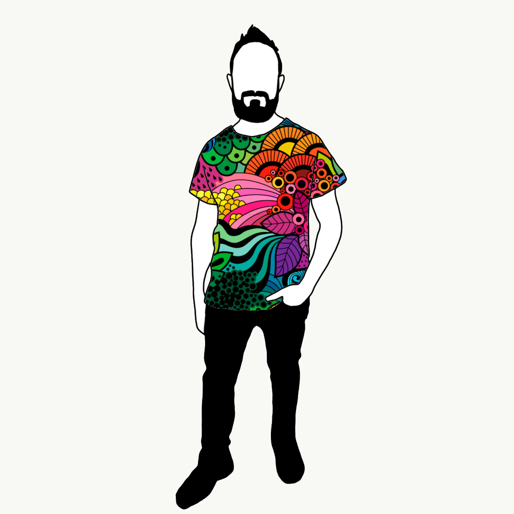 T-shirt Herr Groovy Rainbow