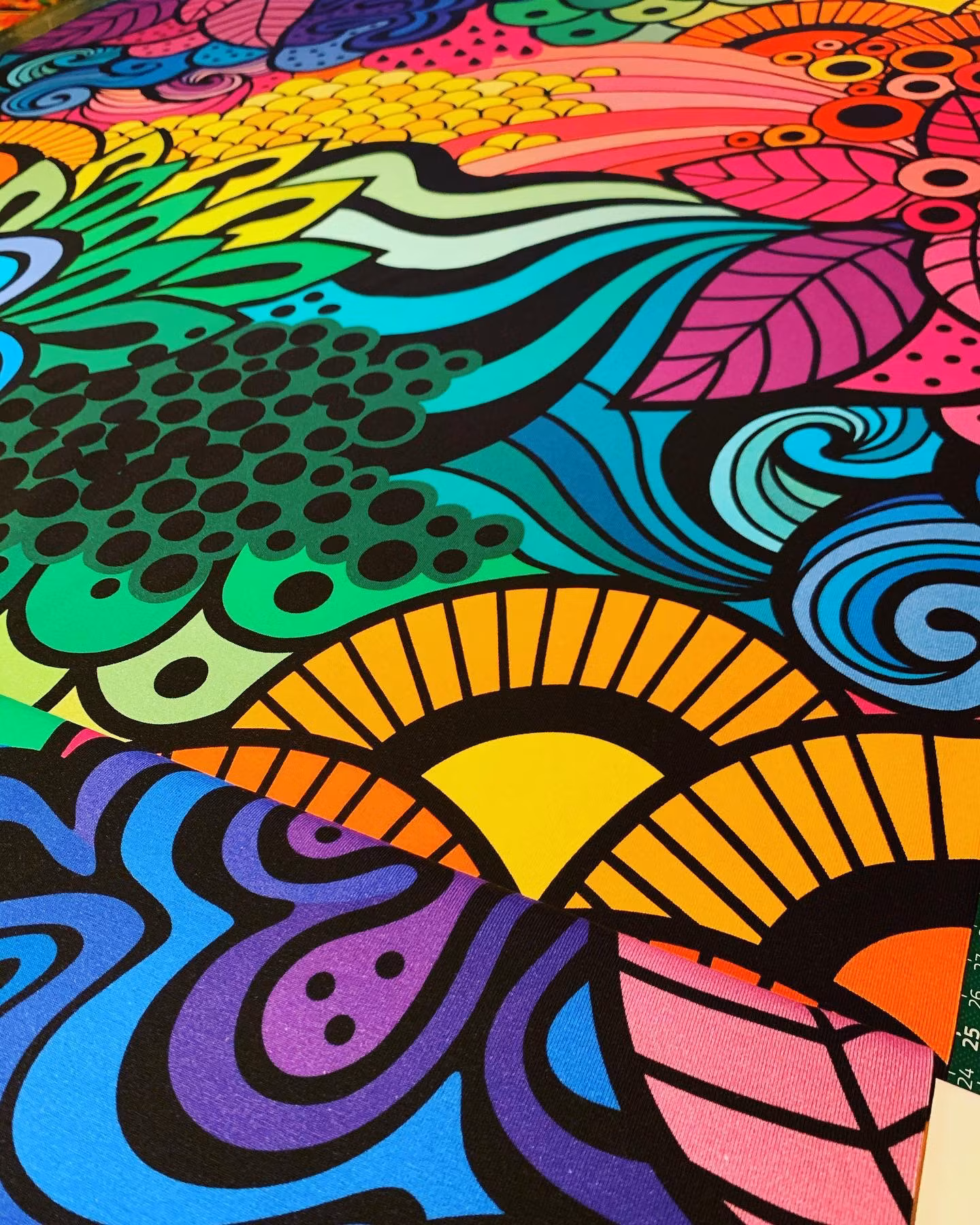 Groovy Rainbow Jersey kimono