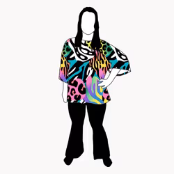 Crazy Print Kimono Tee