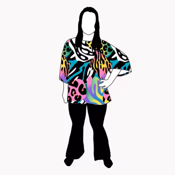 Crazy Print Kimono Tee