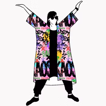 KAOS Jersey kimono