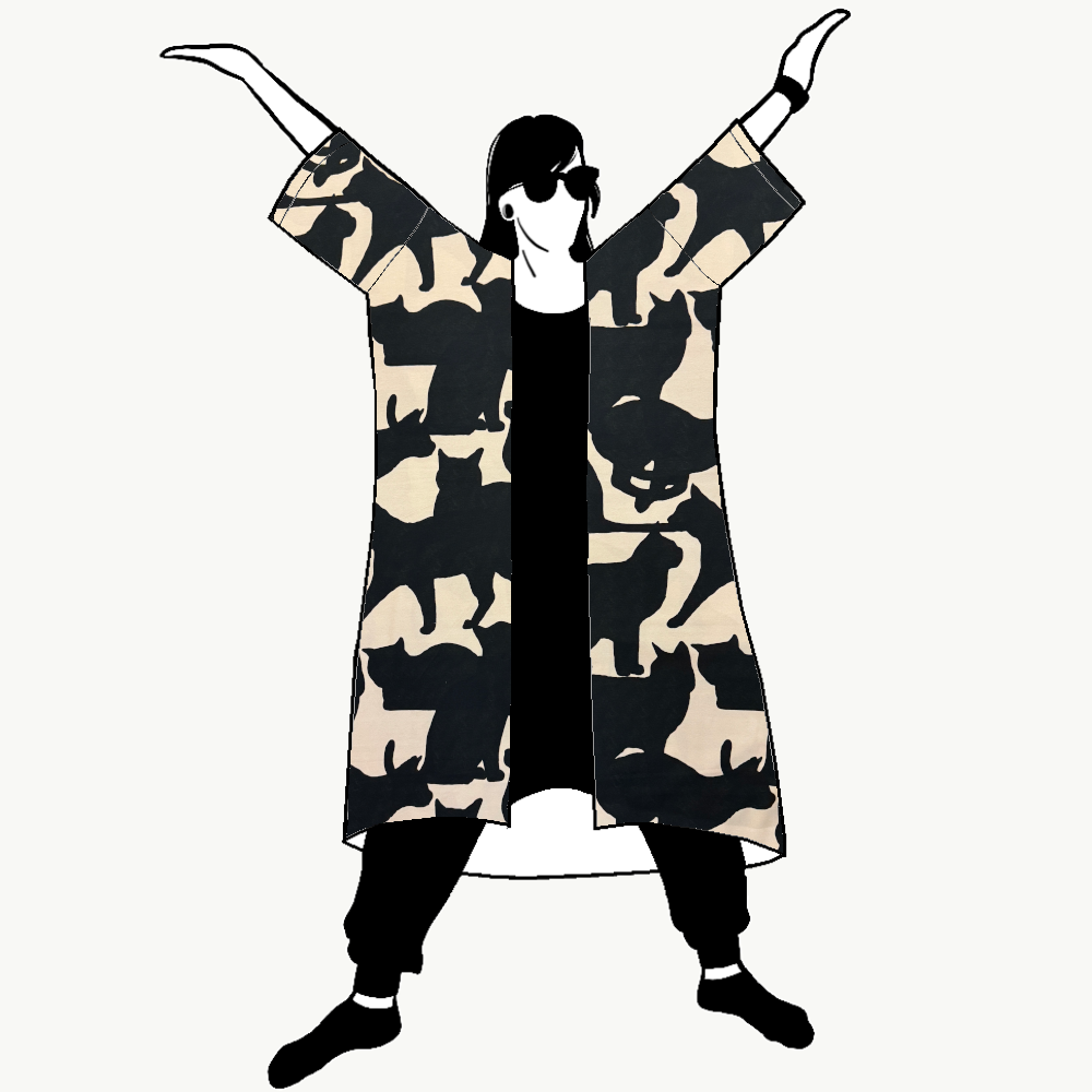 Purrr Jersey kimono