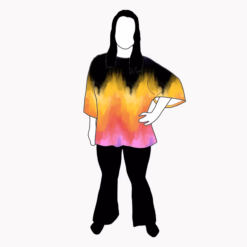 On fire Kimono Tee