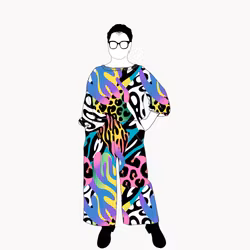 Crazy print All in one suit